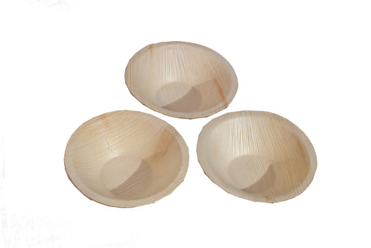 Eco-Friendly Areca Palm Leaf Round Bowl | Sustainable Serving Solution UAE