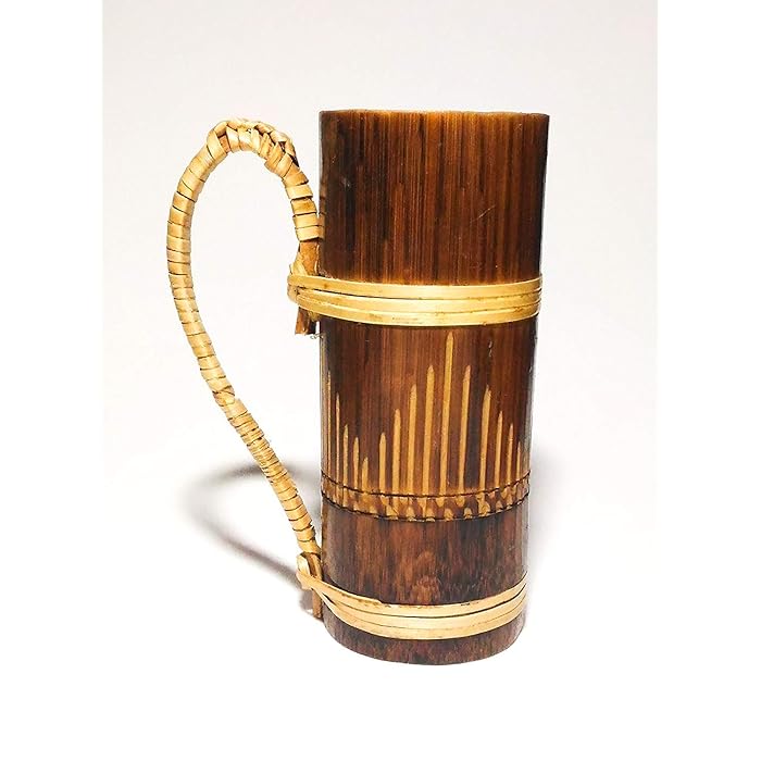 Eco-Friendly Bamboo Mug with Handle | Sustainable Drinkware |400 Ml -2 Pieces