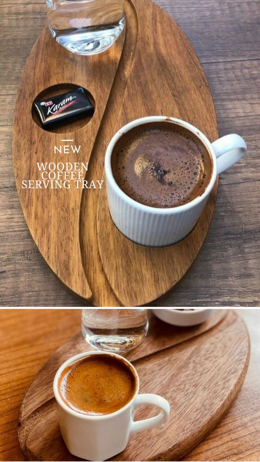 Wooden Ovel shape Coffee serving tray