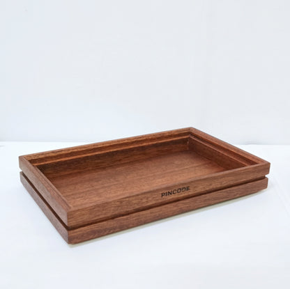 Mahogany Wooden Tray for Restaurants with Custom Branding