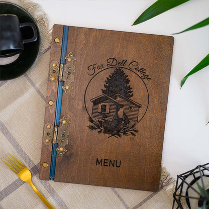 Wooden Restaurant Menu Holder