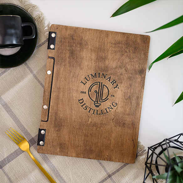 Wooden Restaurant Menu Holder