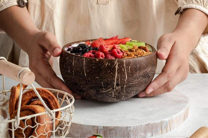 Palm Leaf Coconut Bowl