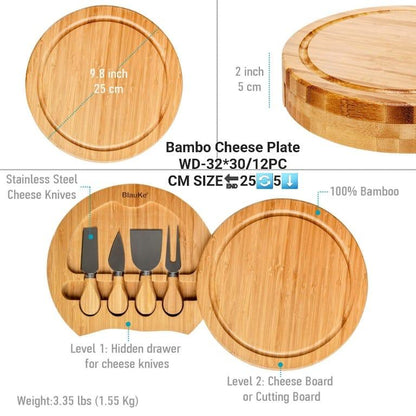 Bamboo Cheese Board-Round