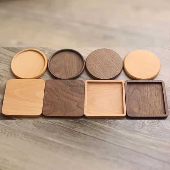 Custom made wooden coasters