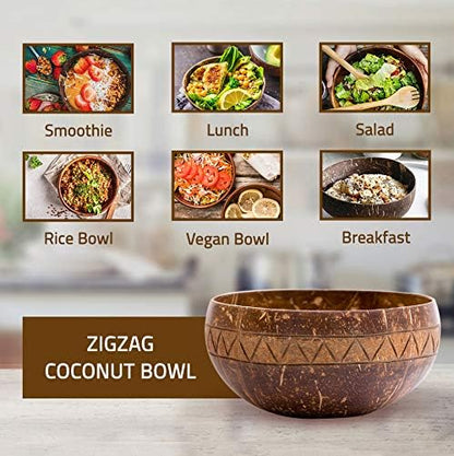 Zigzag  Coconut Bowl