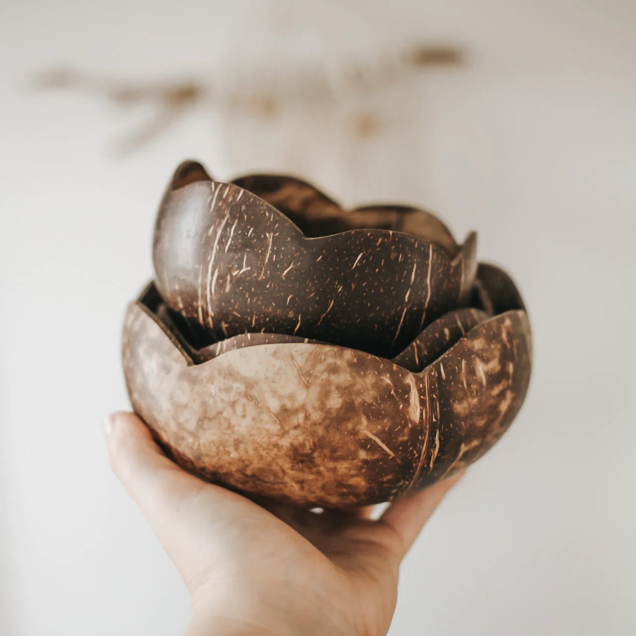 Eco-Friendly Coconut Bowl Gift Set with Custom Name Engraving