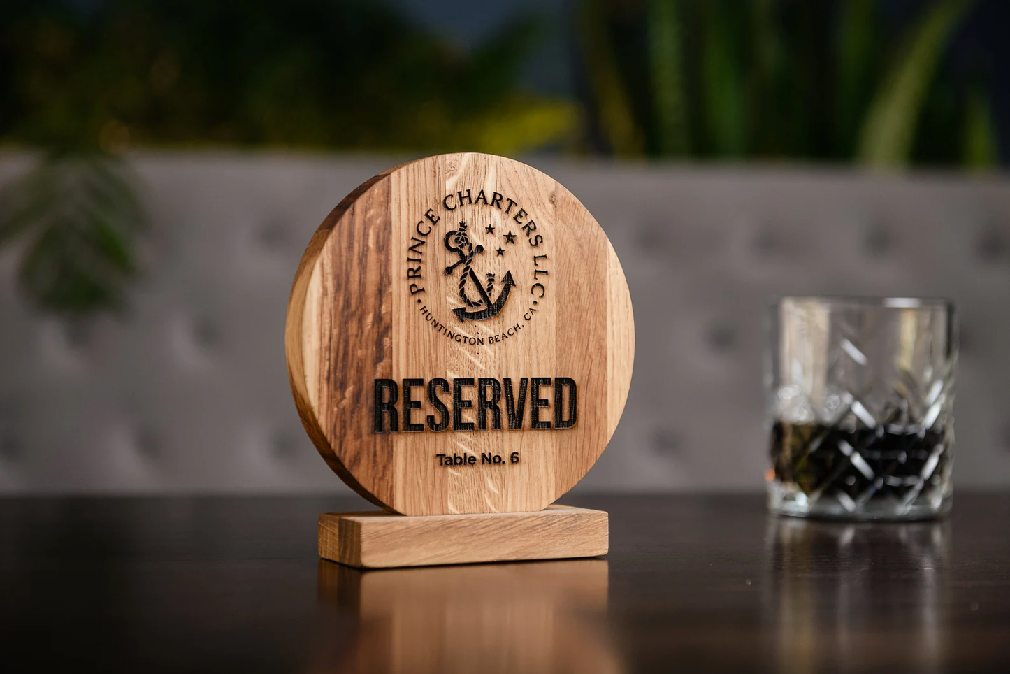 Custom made wooden reserved sign