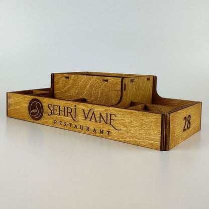 Custom Made wooden Napkin holder,Salt & Pepper Holder